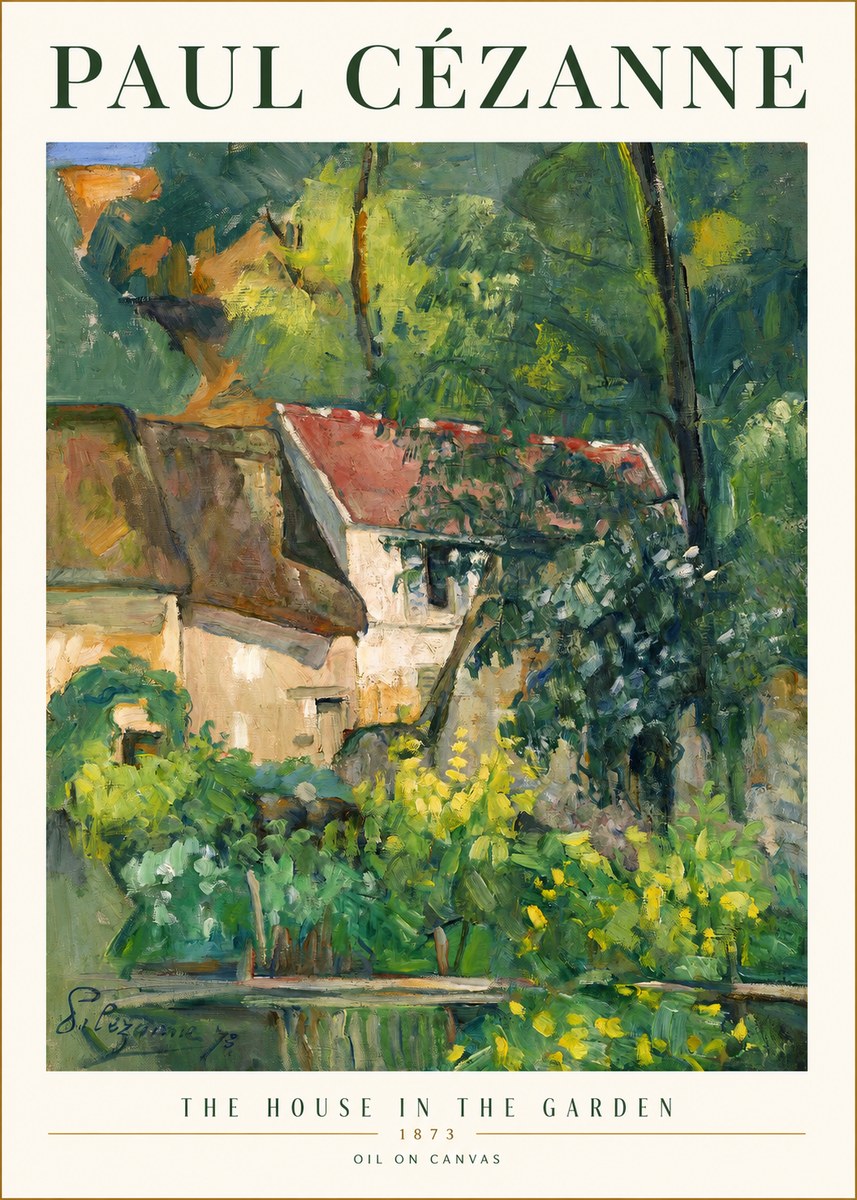 Paul Cézanne The House in the Garden No1 - Póster