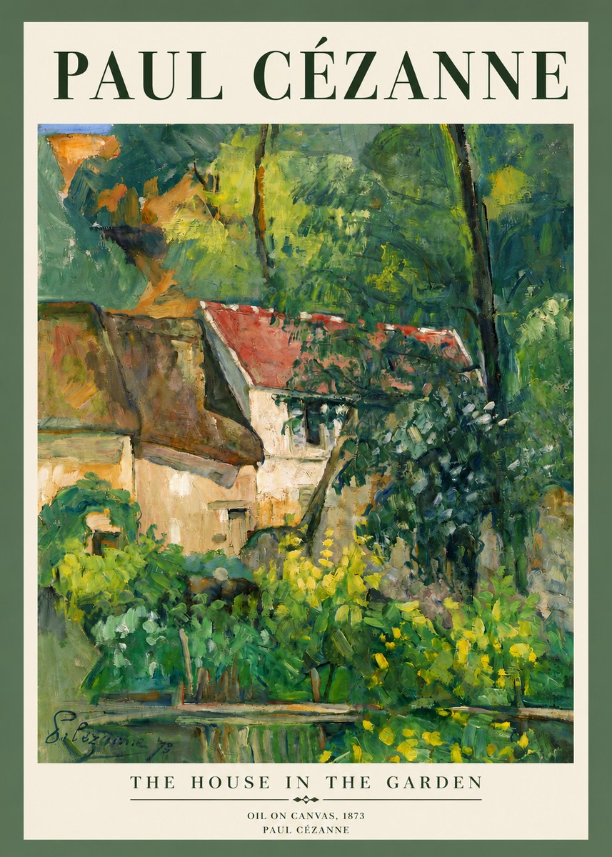 Paul Cézanne The House in the Garden No3 - Póster