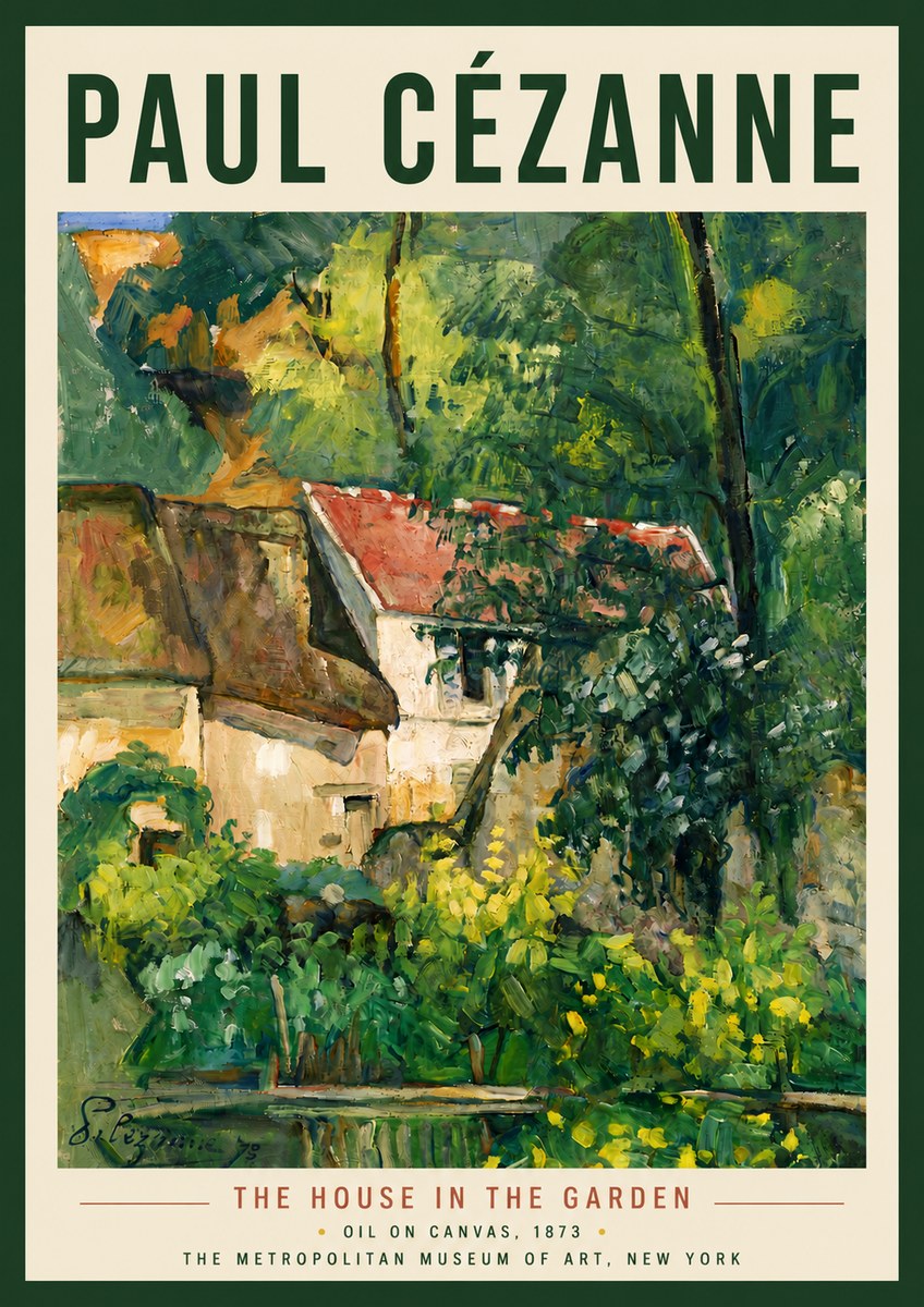 Paul Cézanne The House in the Garden No6 - Póster