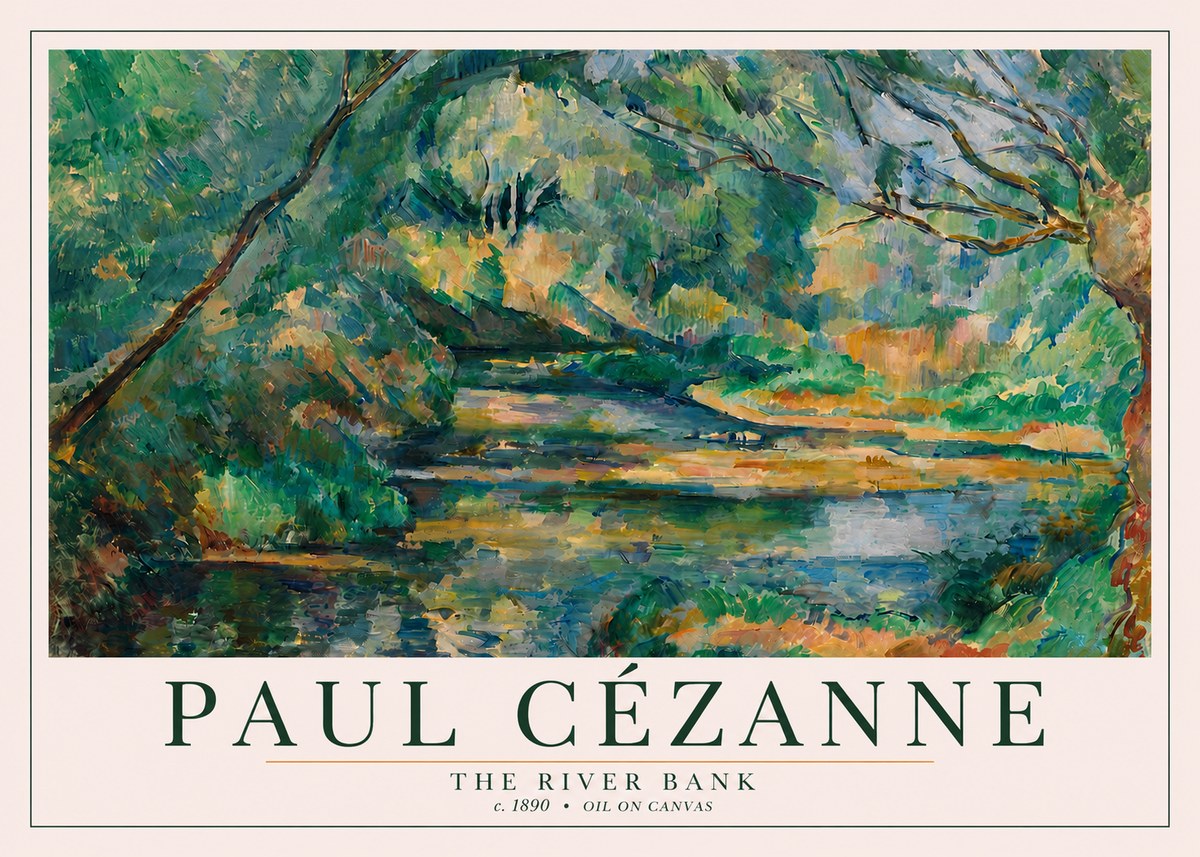 Paul Cézanne The River Bank No3 - Póster