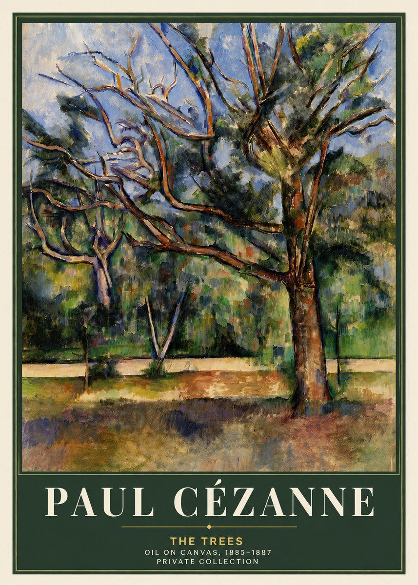 Paul Cézanne The Trees No5 - Póster