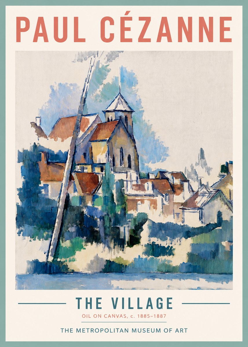 Paul Cézanne The Village II No3 - Póster