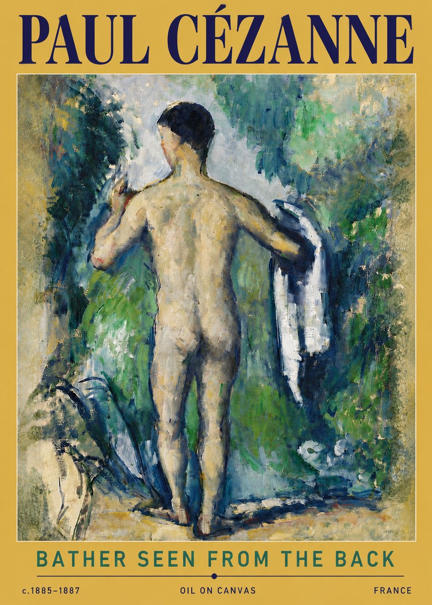 Paul Cézanne Bather Seen from the Back No5 - Póster