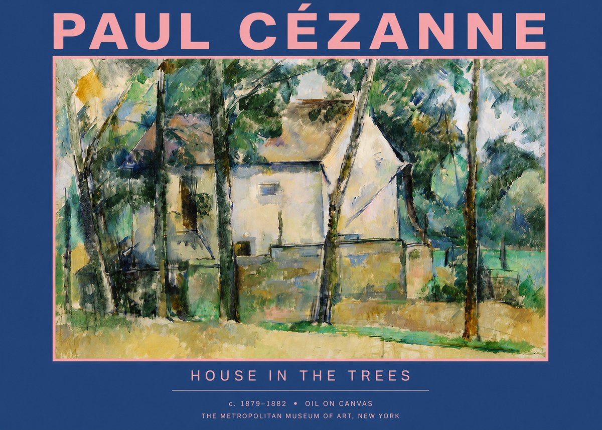 Paul Cézanne House in the Trees No2 - Póster