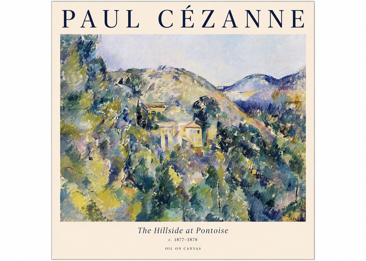 Paul Cézanne The Hillside at Pontoise No1 - Póster
