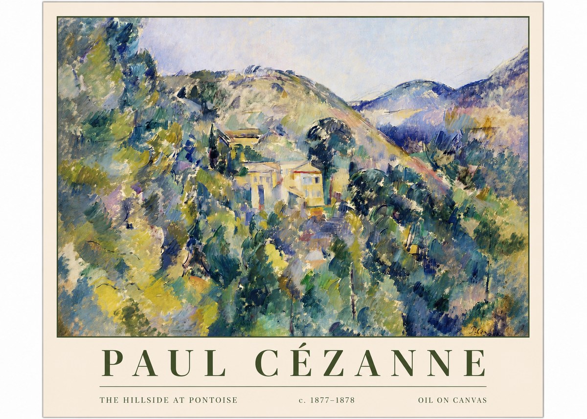 Paul Cézanne The Hillside at Pontoise No4 - Póster