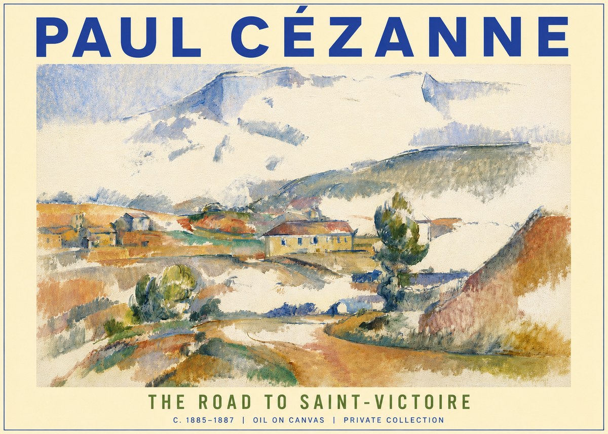 Paul Cézanne The Road to Saint-victoire No3 - Póster