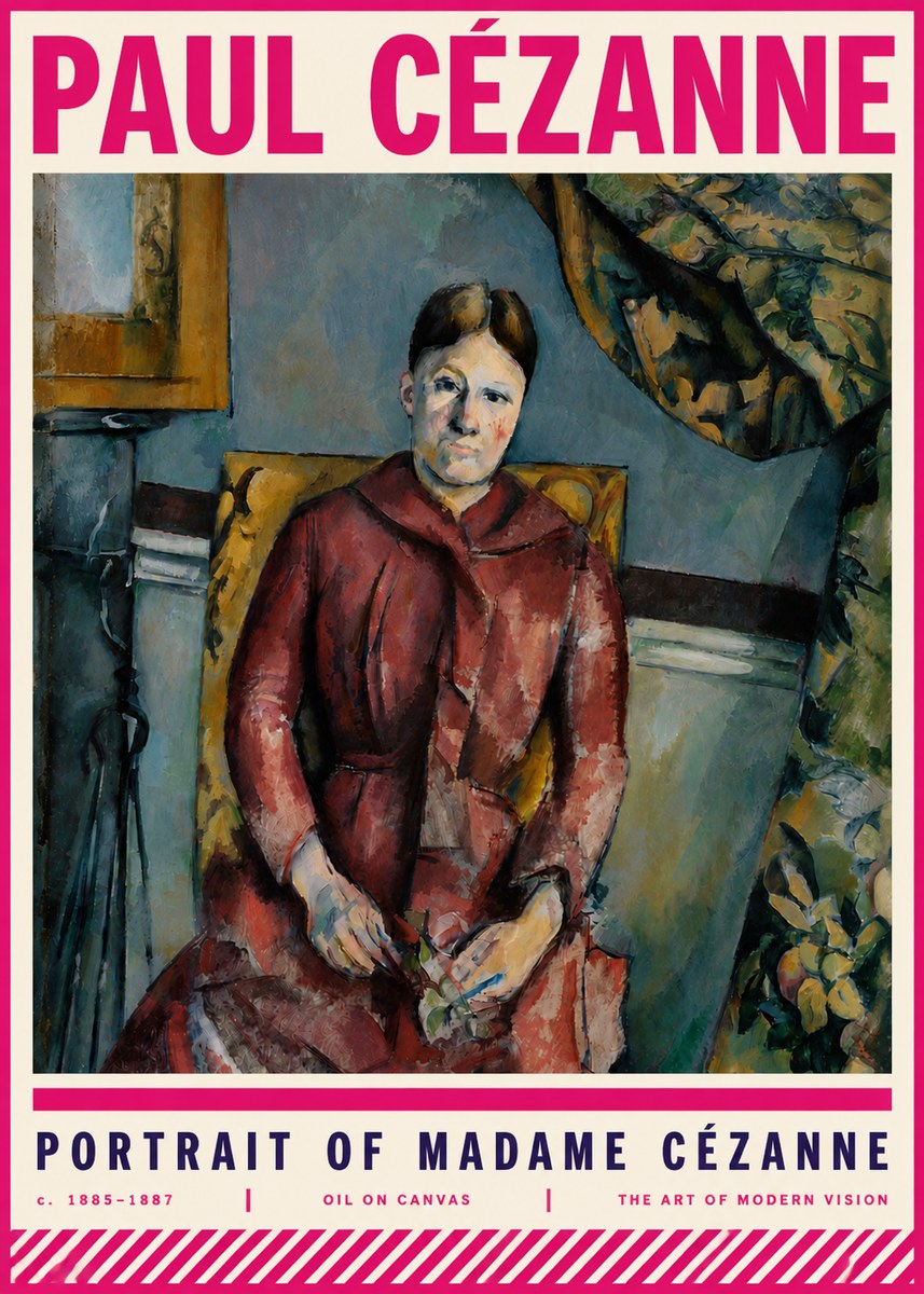 Paul Cézanne Portrait of Madame Cézanne II No4 - Póster