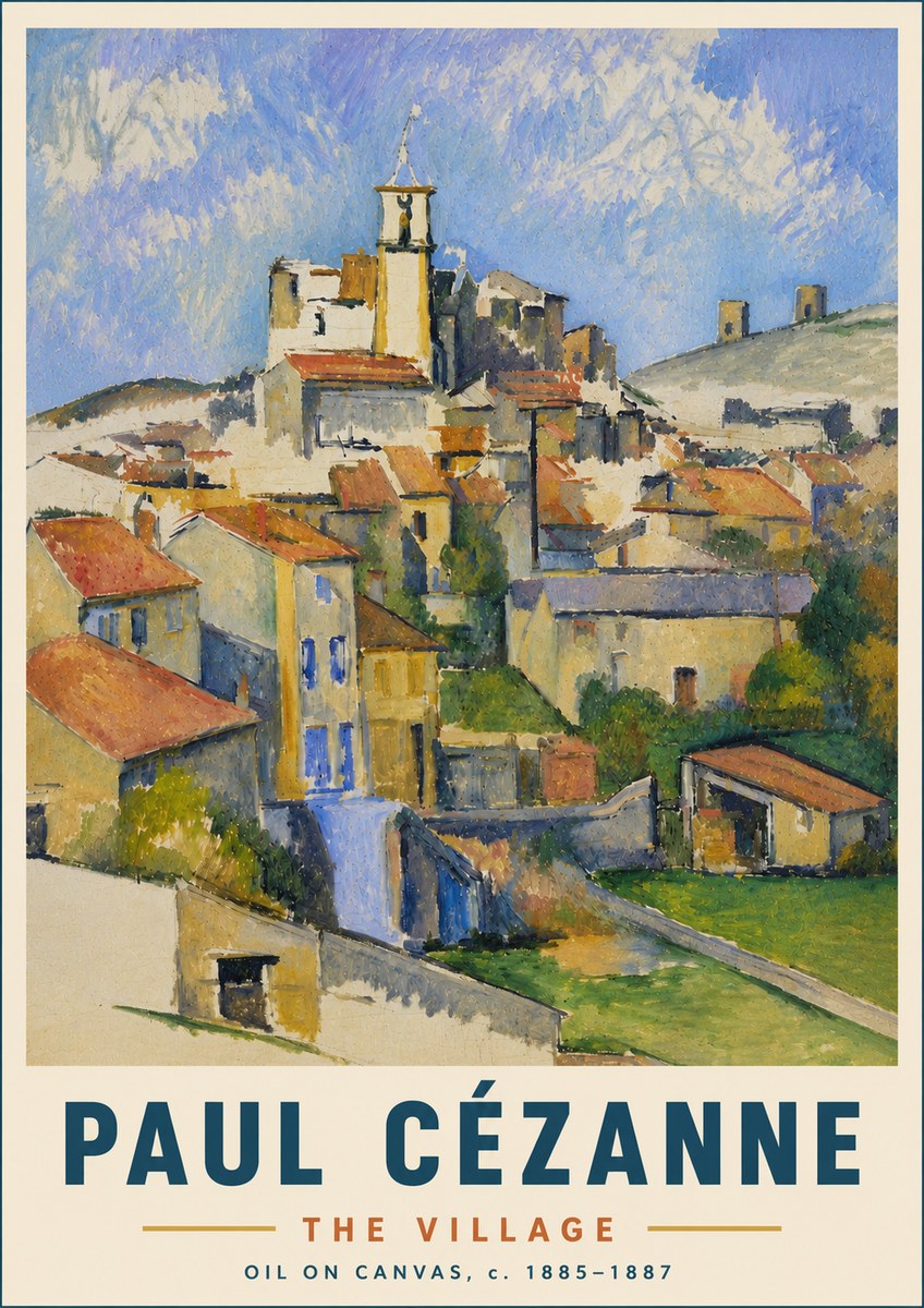 Paul Cézanne The Village III No6 - Póster
