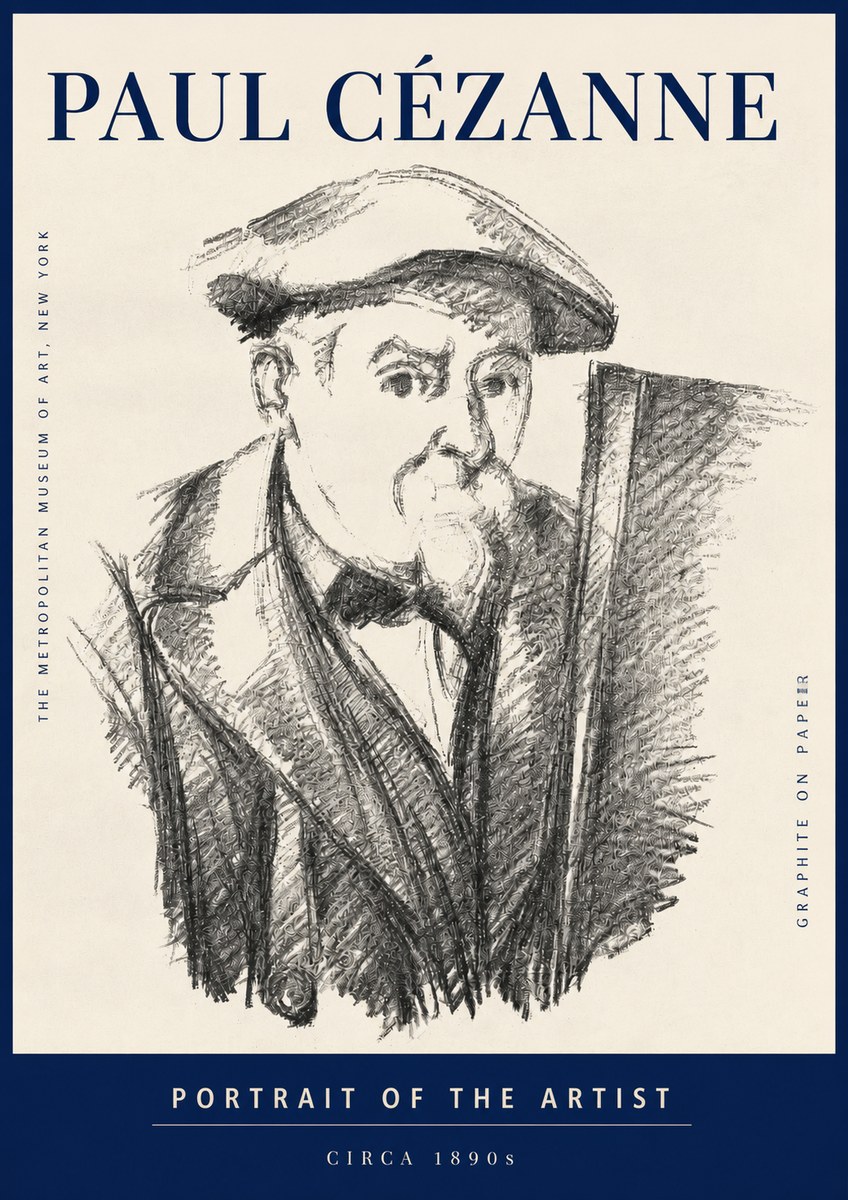 Paul Cézanne Portrait of the Artist III No3 - Póster