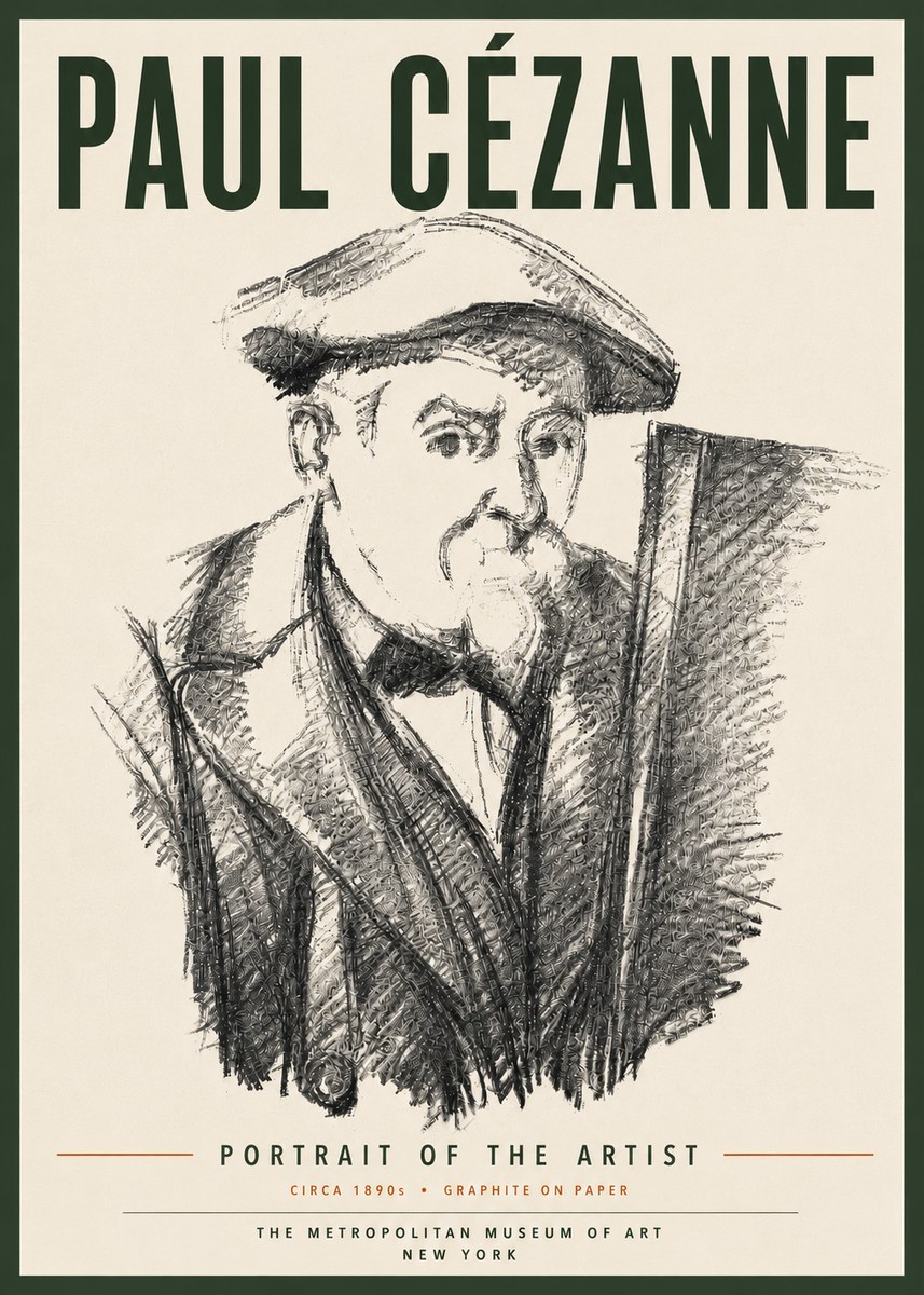 Paul Cézanne Portrait of the Artist III No6 - Póster