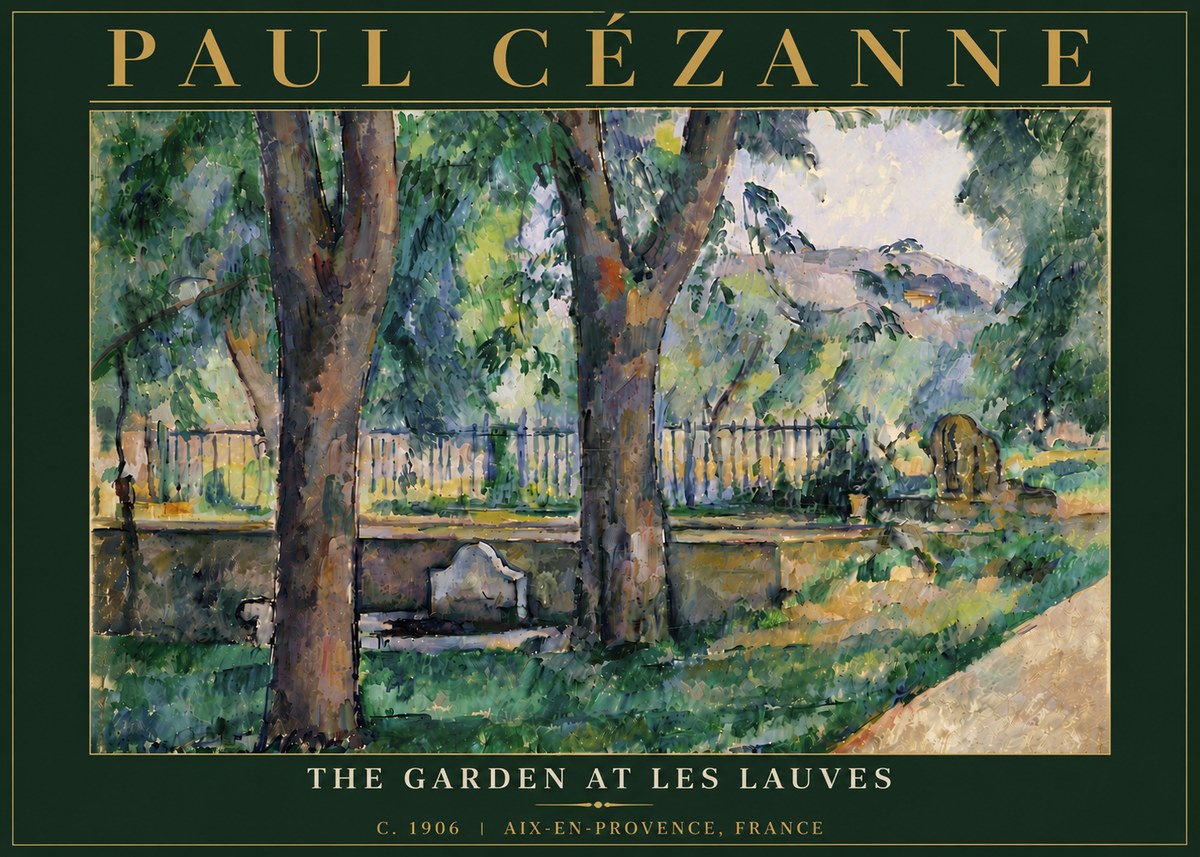 Paul Cézanne The Garden at Les Lauves No6 - Póster