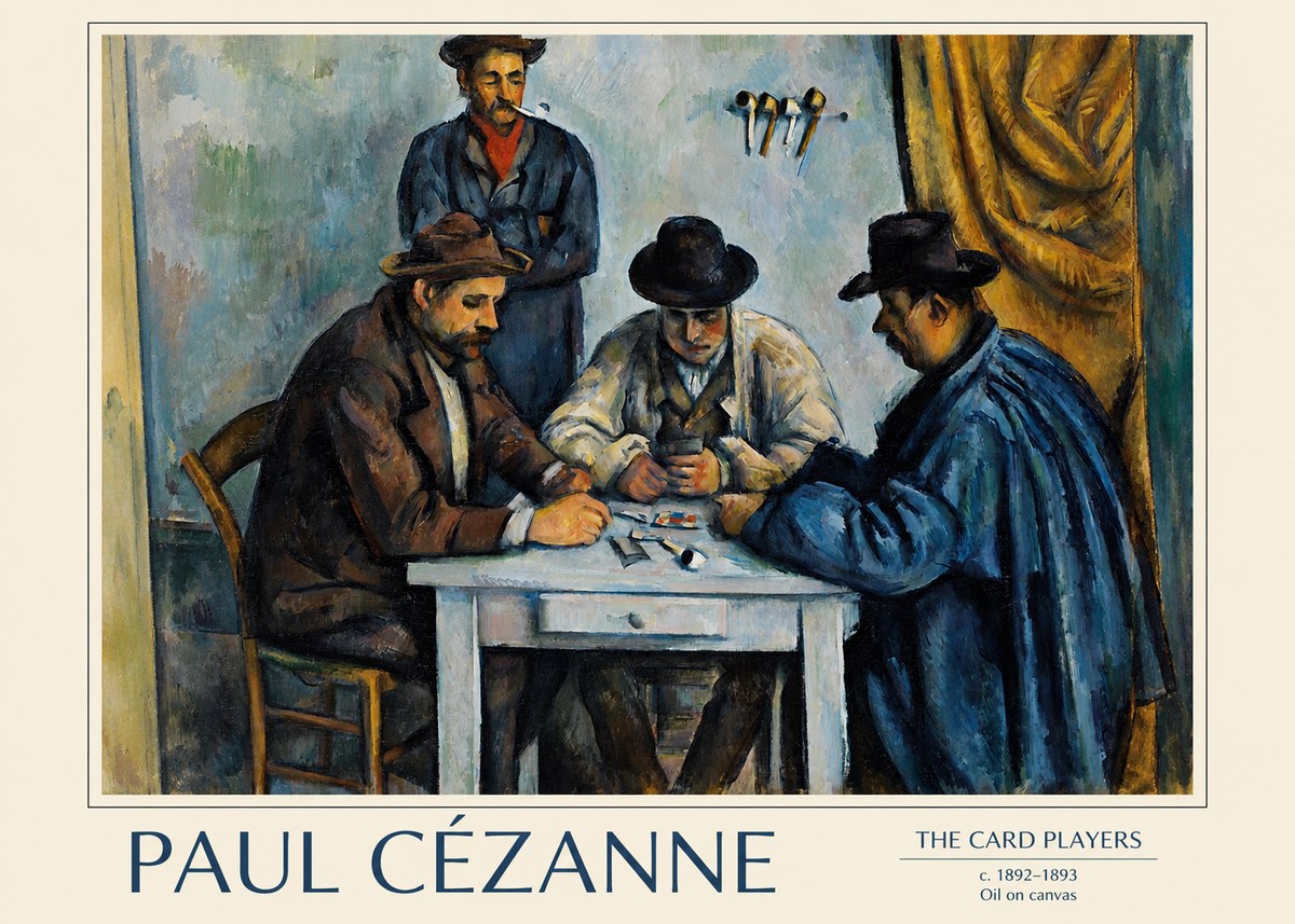 Paul Cézanne The Card Players II No1 - Póster