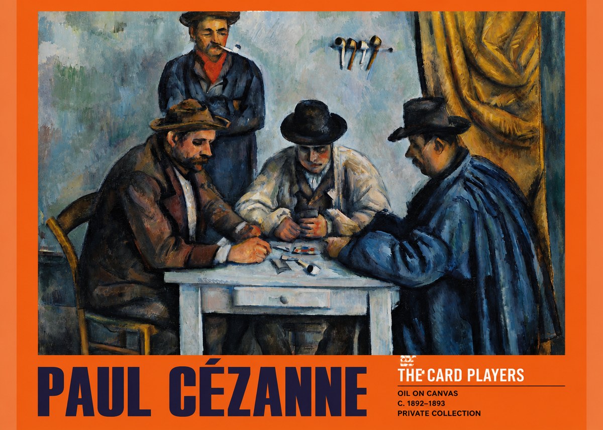 Paul Cézanne The Card Players II No2 - Póster