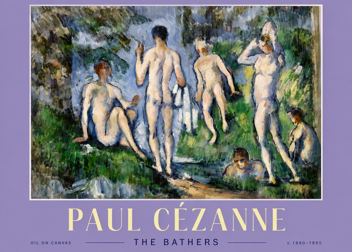 Paul Cézanne The Bathers No4 - Póster