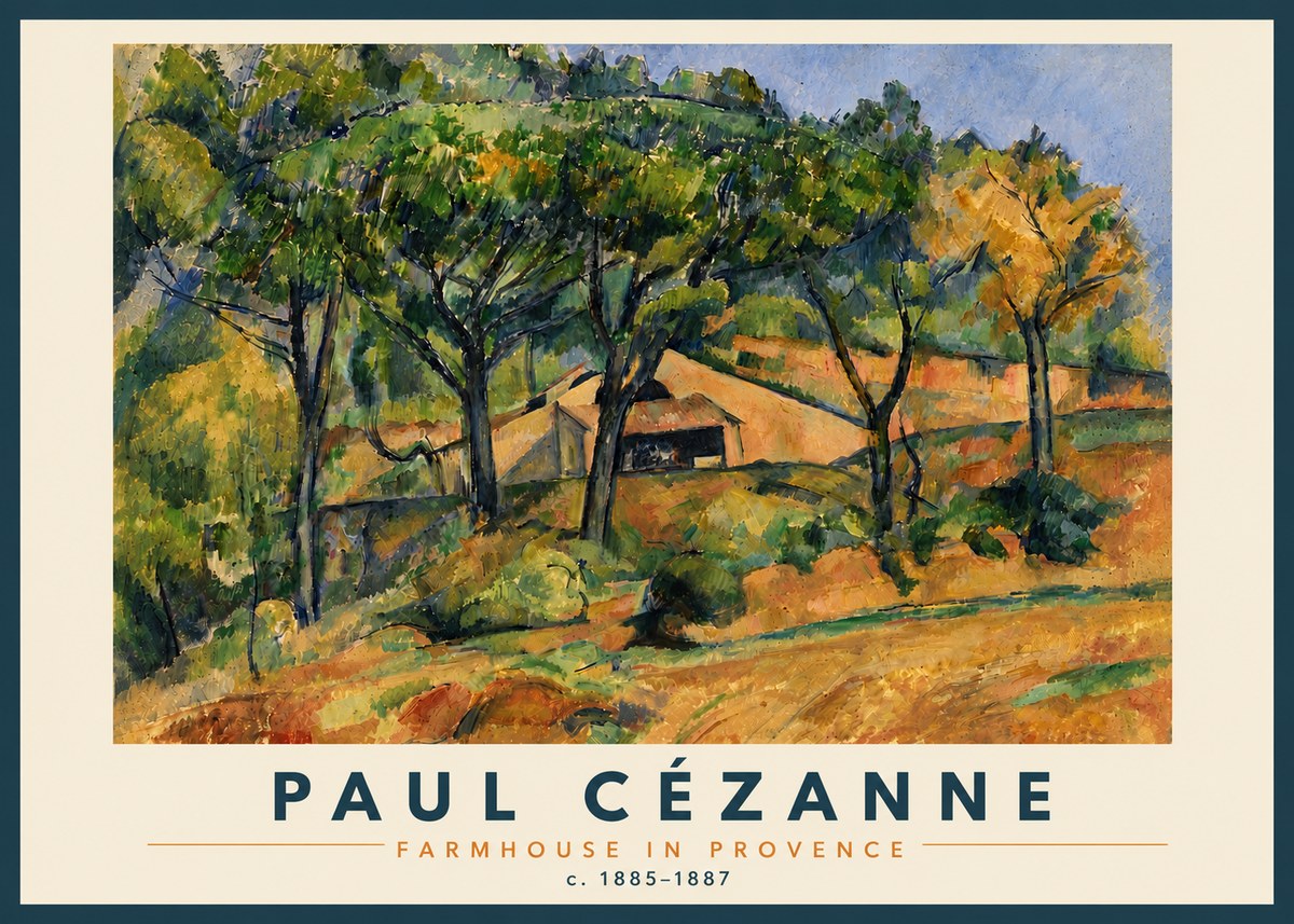 Paul Cézanne Farmhouse in Provence No5 - Póster