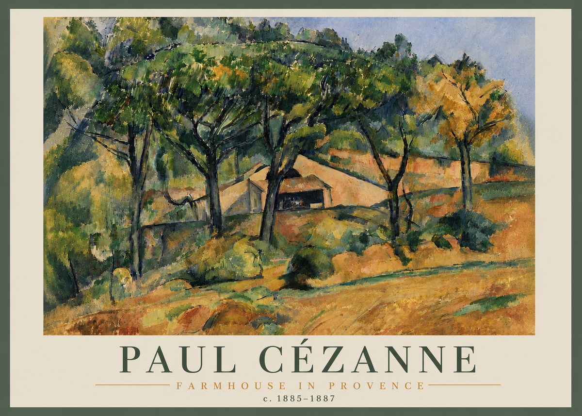 Paul Cézanne Farmhouse in Provence No6 - Póster