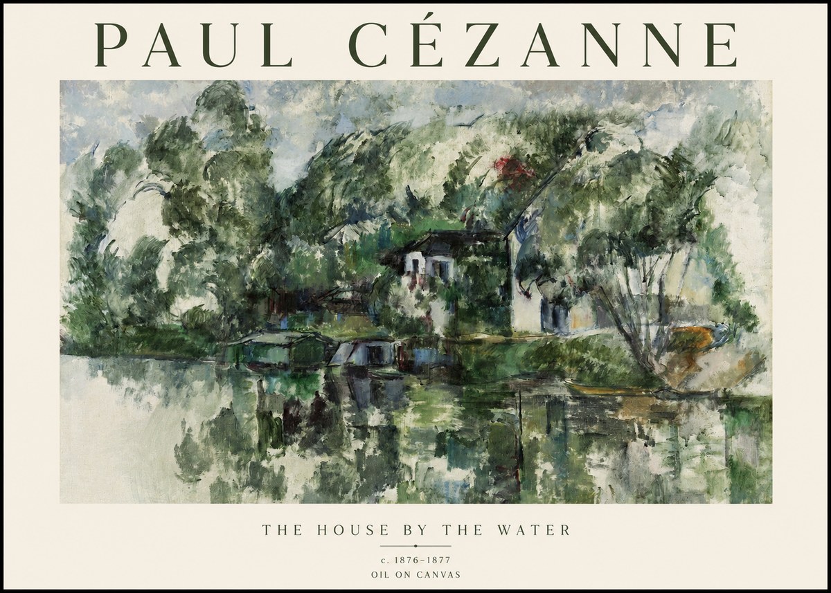 Paul Cézanne The House by the Water No1 - Póster
