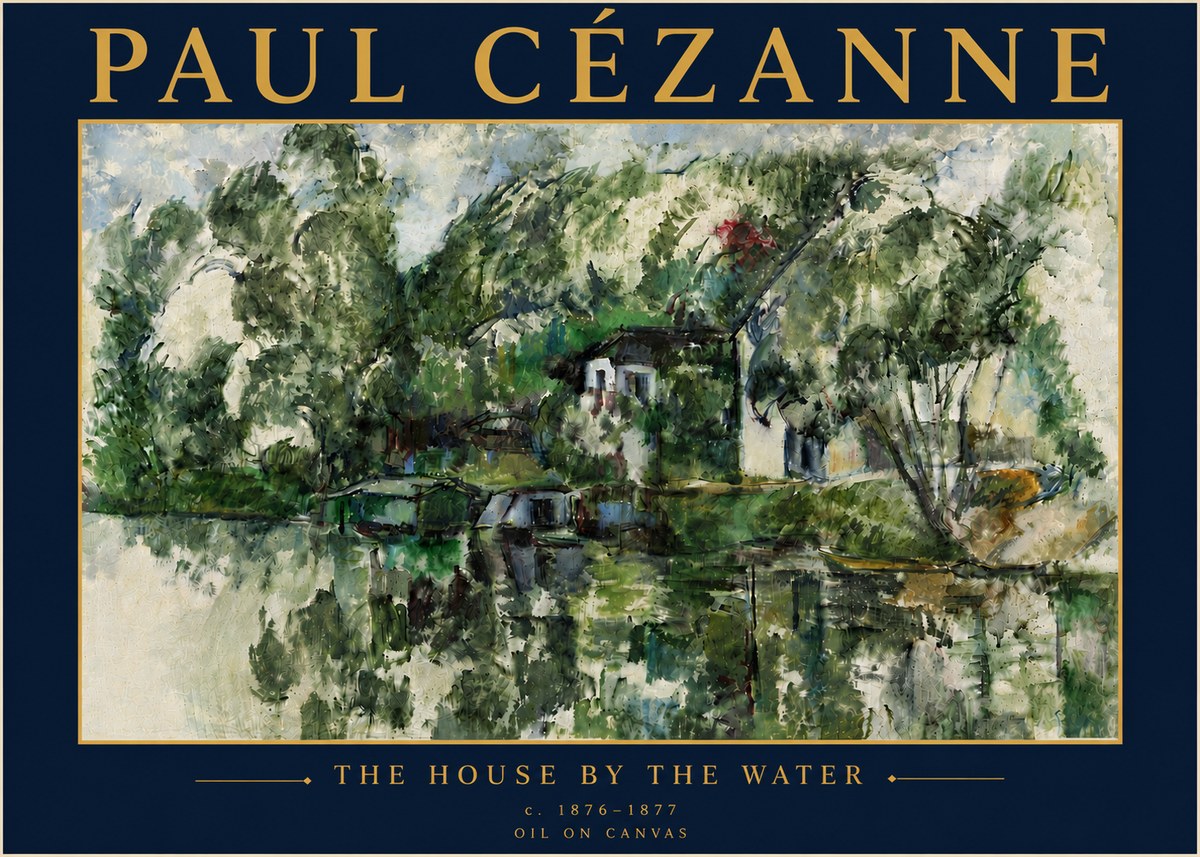 Paul Cézanne The House by the Water No6 - Póster
