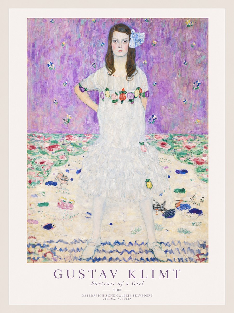Klimt Portrait of a Girl No1 - Póster