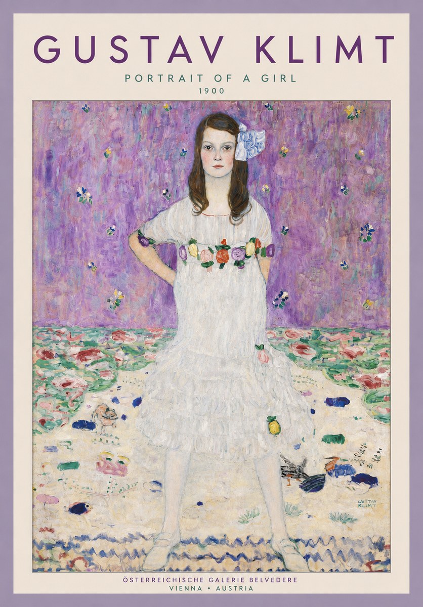 Klimt Portrait of a Girl No4 - Póster