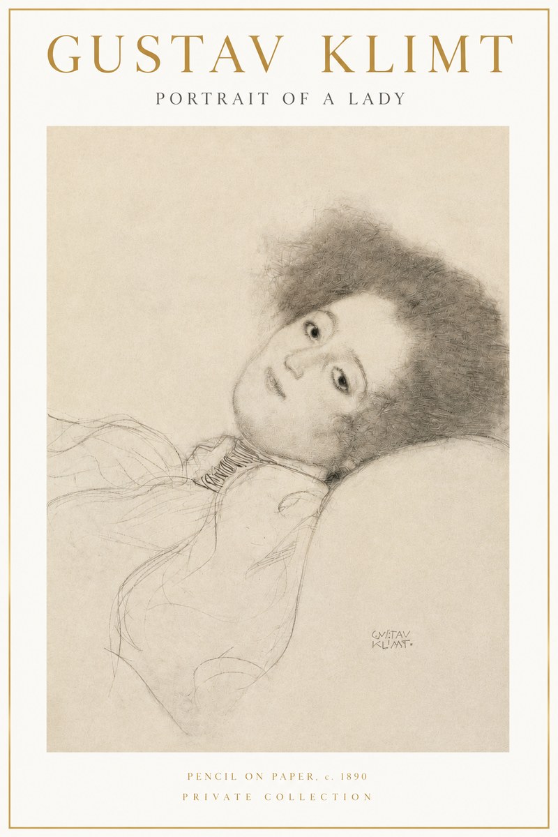Klimt Portrait of a Lady No3 - Póster