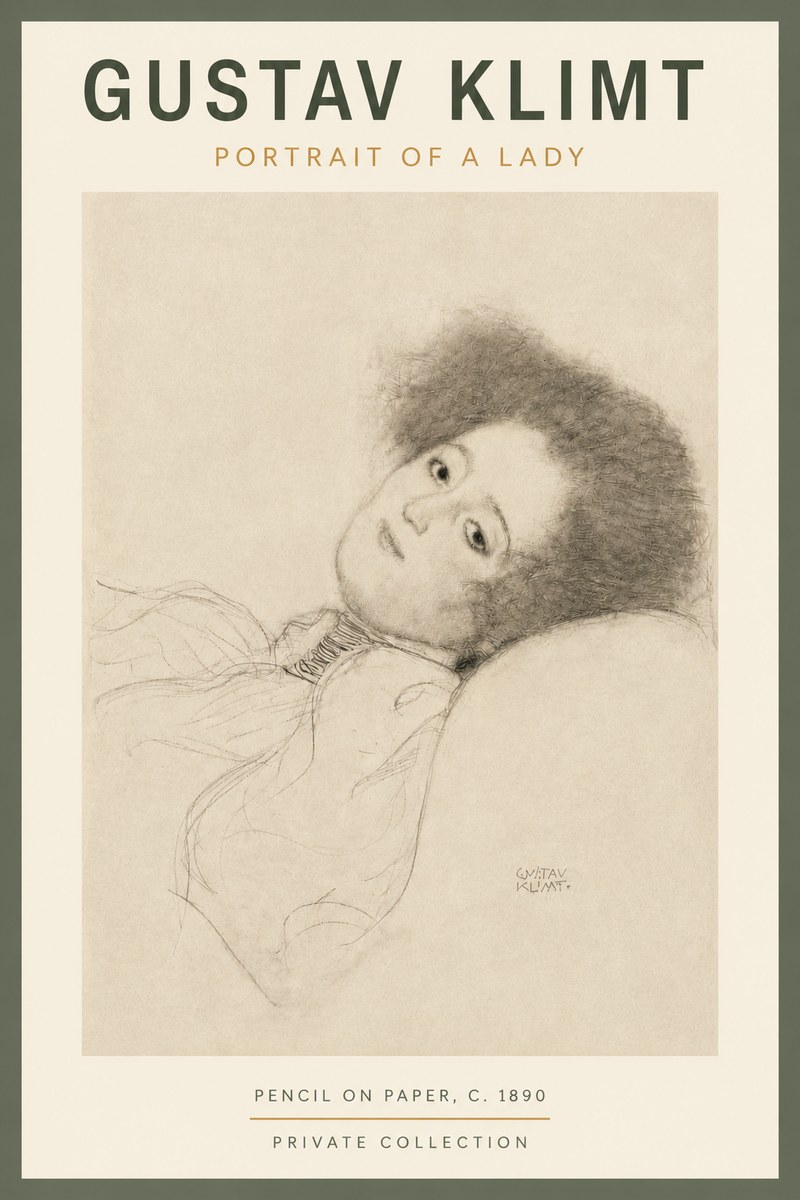 Klimt Portrait of a Lady No4 - Póster