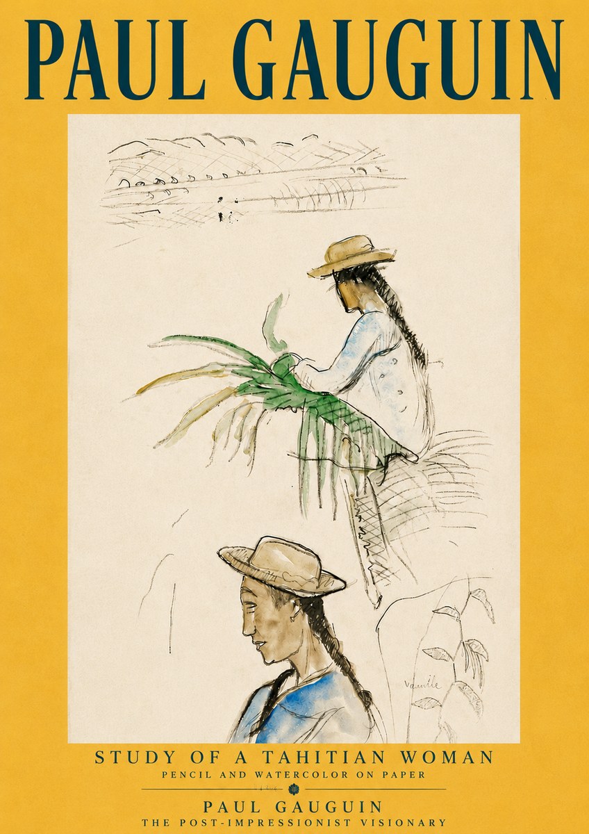 Paul Gauguin Study of a Tahitian Woman I No6 - Póster