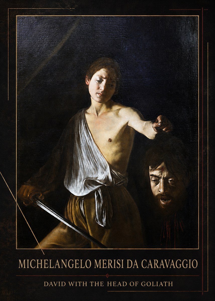 Michelangelo Merisi da Caravaggio David with the Head of Goliath II No1 - Póster