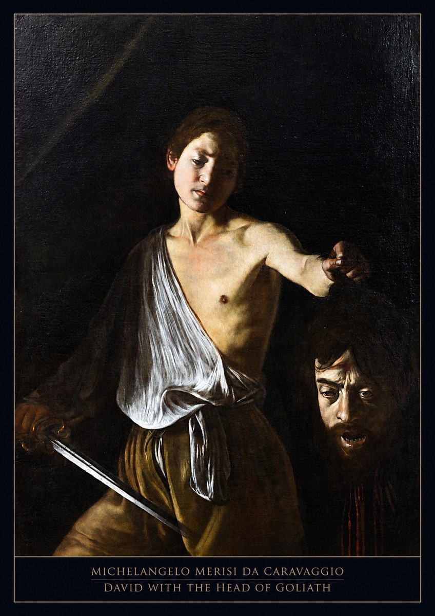 Michelangelo Merisi da Caravaggio David with the Head of Goliath II No5 - Póster