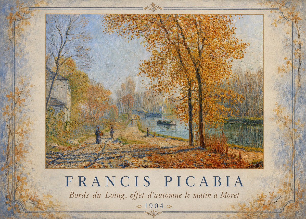 Francis Picabia Bords Du Loing, Effet D'automne Le Matin À Moret No1 - Póster