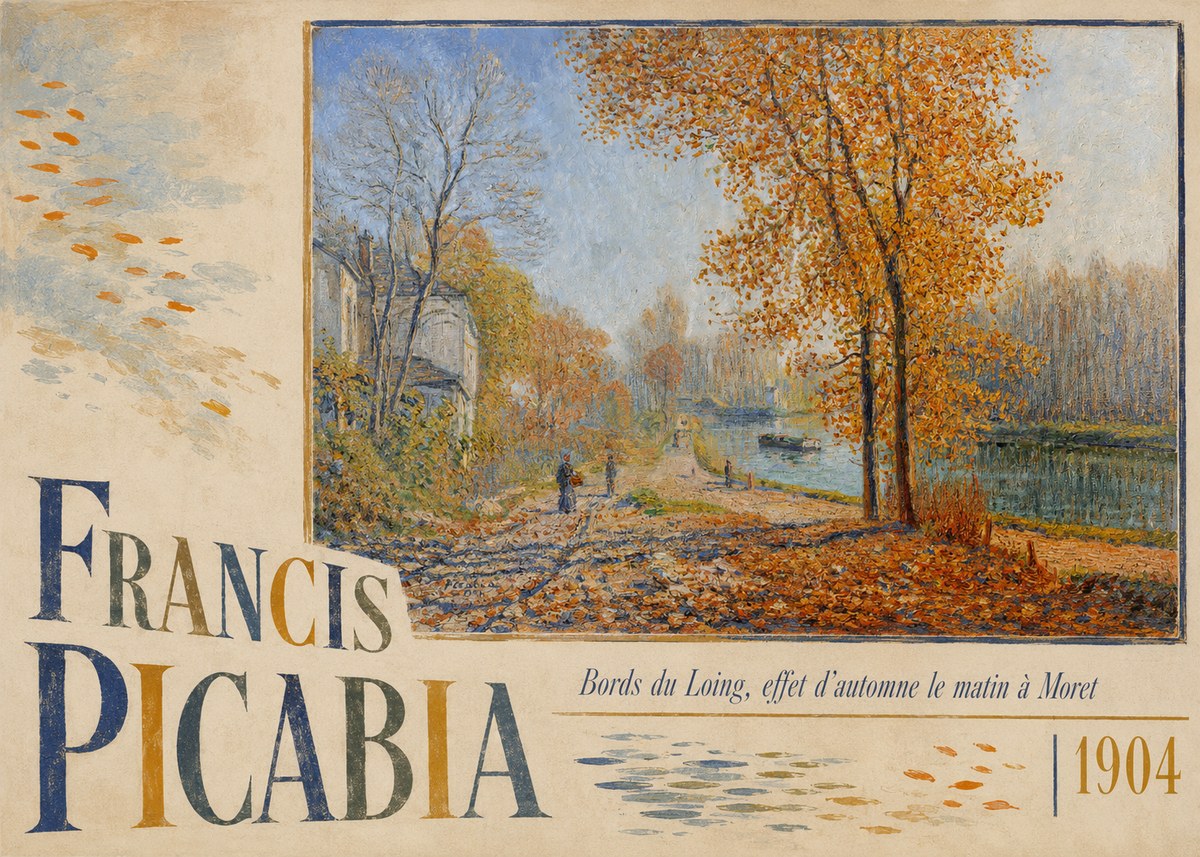 Francis Picabia Bords Du Loing, Effet D'automne Le Matin À Moret No6 - Póster