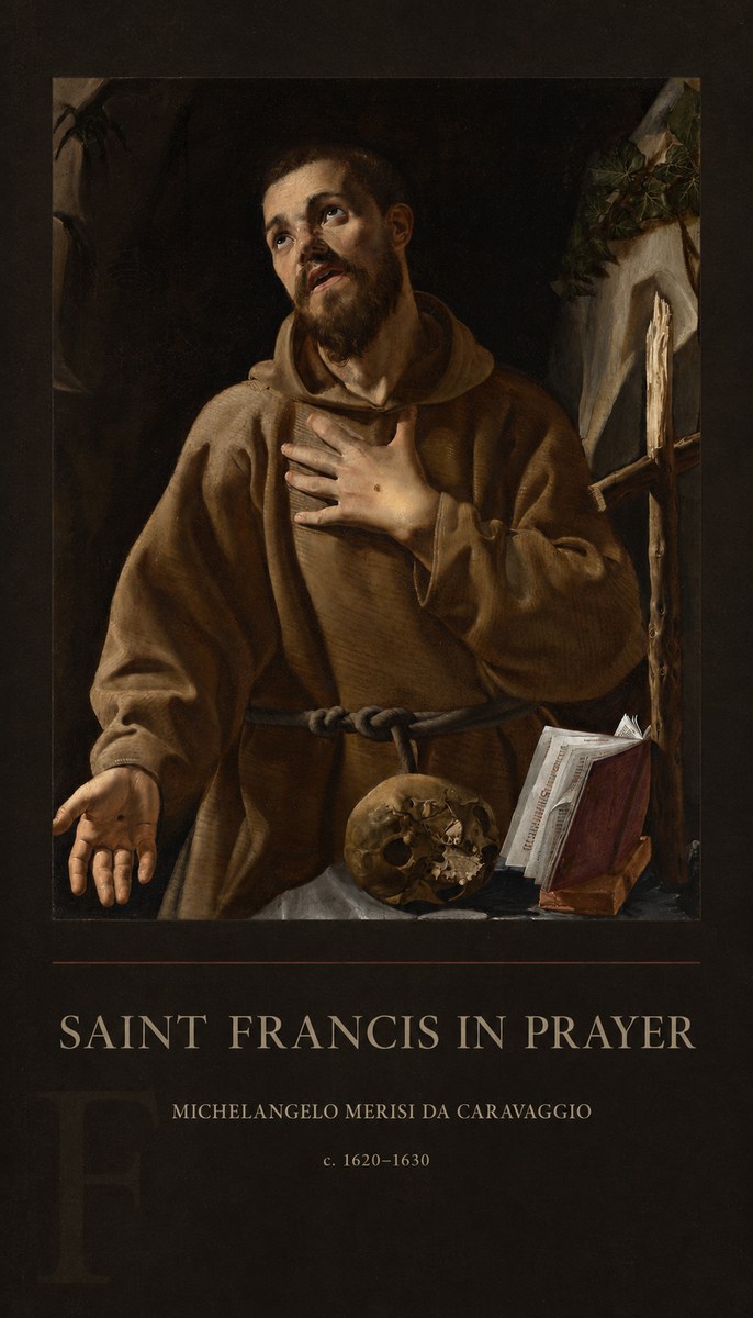 Michelangelo Merisi da Caravaggio Saint Francis in Prayer I No4 - Póster