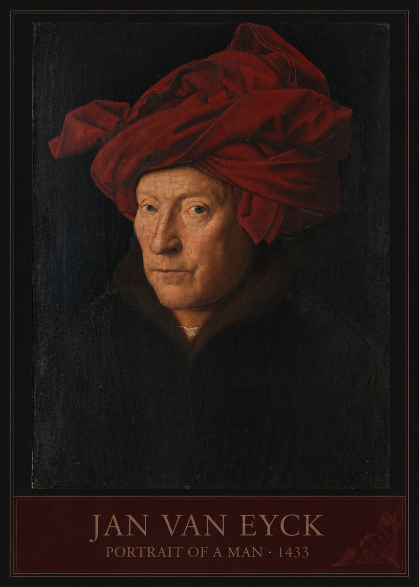 Jan van Eyck Portrait of a Man II No3 - Póster