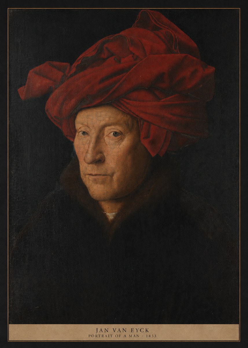 Jan van Eyck Portrait of a Man II No5 - Póster