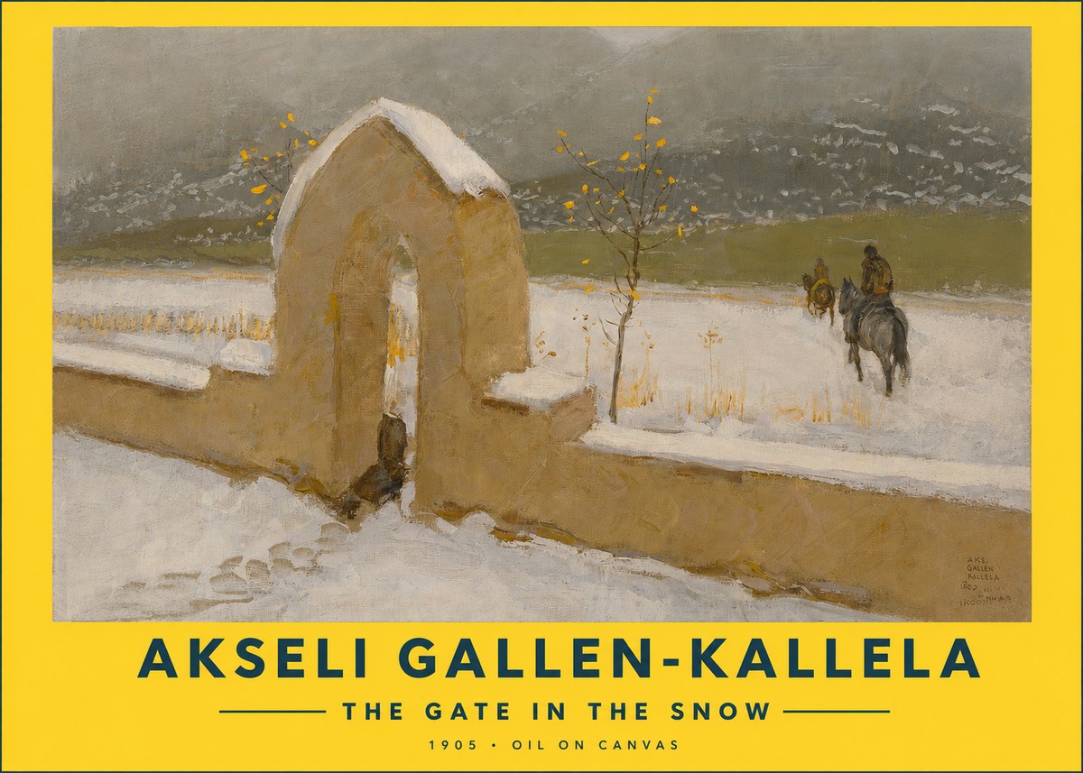 Akseli Gallen-Kallela The Gate in the Snow No2 - Póster