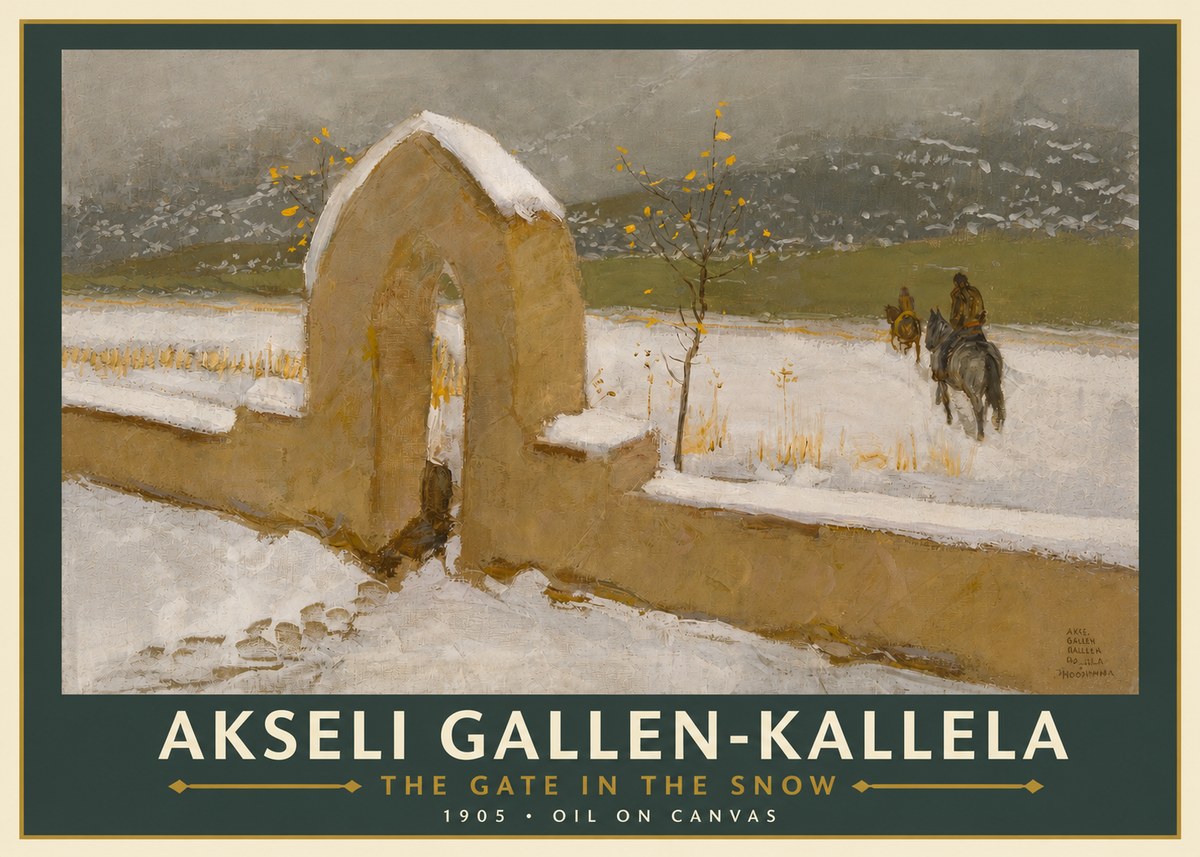 Akseli Gallen-Kallela The Gate in the Snow No3 - Póster