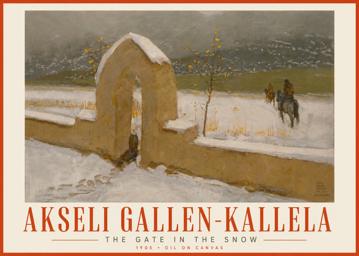Akseli Gallen-Kallela The Gate in the Snow No4 - Póster