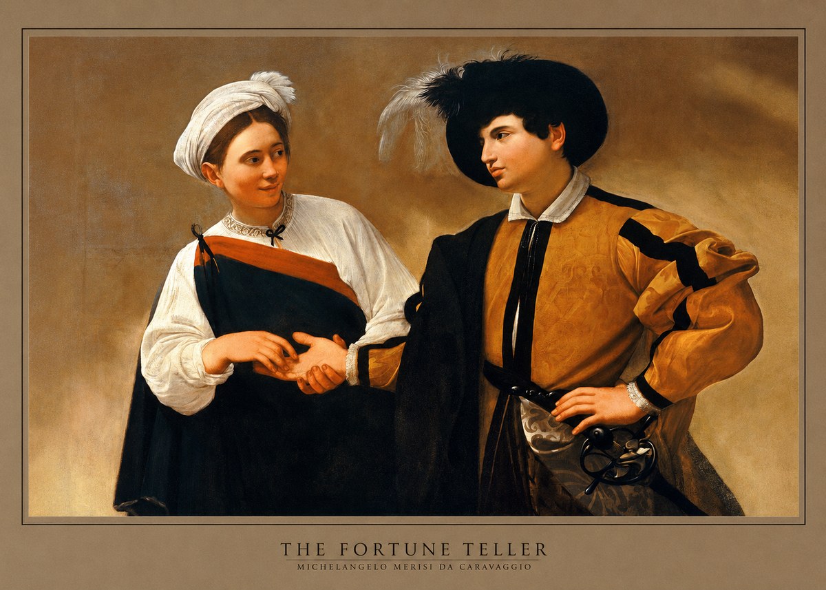 Michelangelo Merisi da Caravaggio The Fortune Teller I No5 - Póster