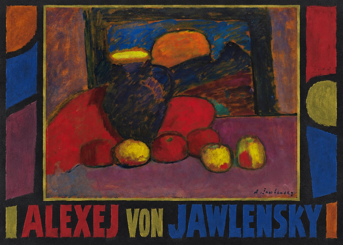 Alexej von Jawlensky Still Life with Vase and Fruit No1 - Póster