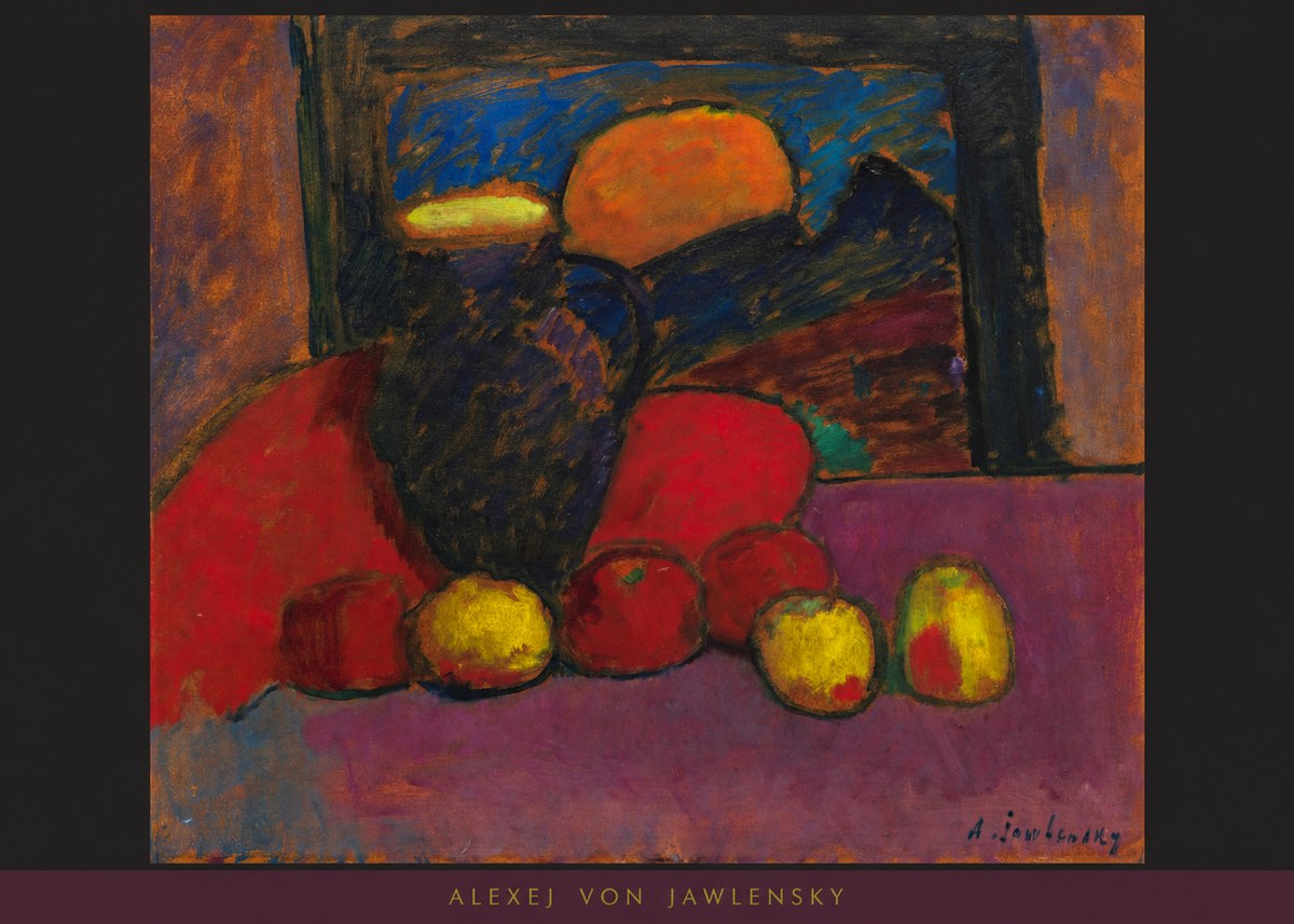 Alexej von Jawlensky Still Life with Vase and Fruit No5 - Póster