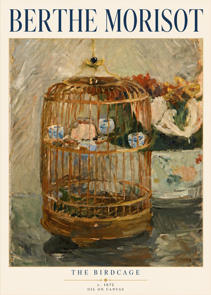 Berthe Morisot The Birdcage II No5 - Póster