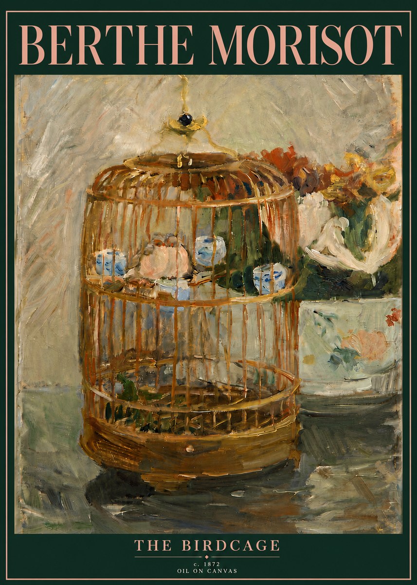 Berthe Morisot The Birdcage II No6 - Póster
