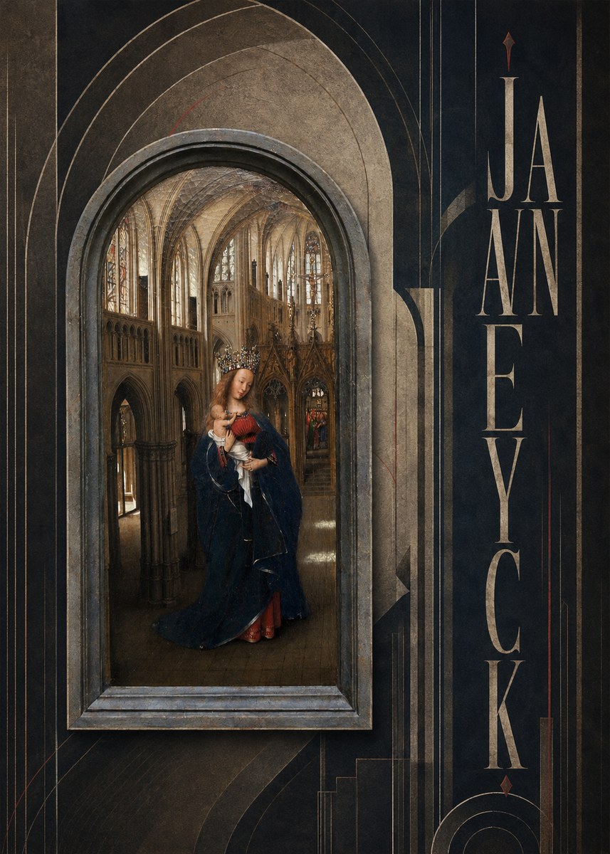 Jan van Eyck Madonna in the Church II No3 - Póster