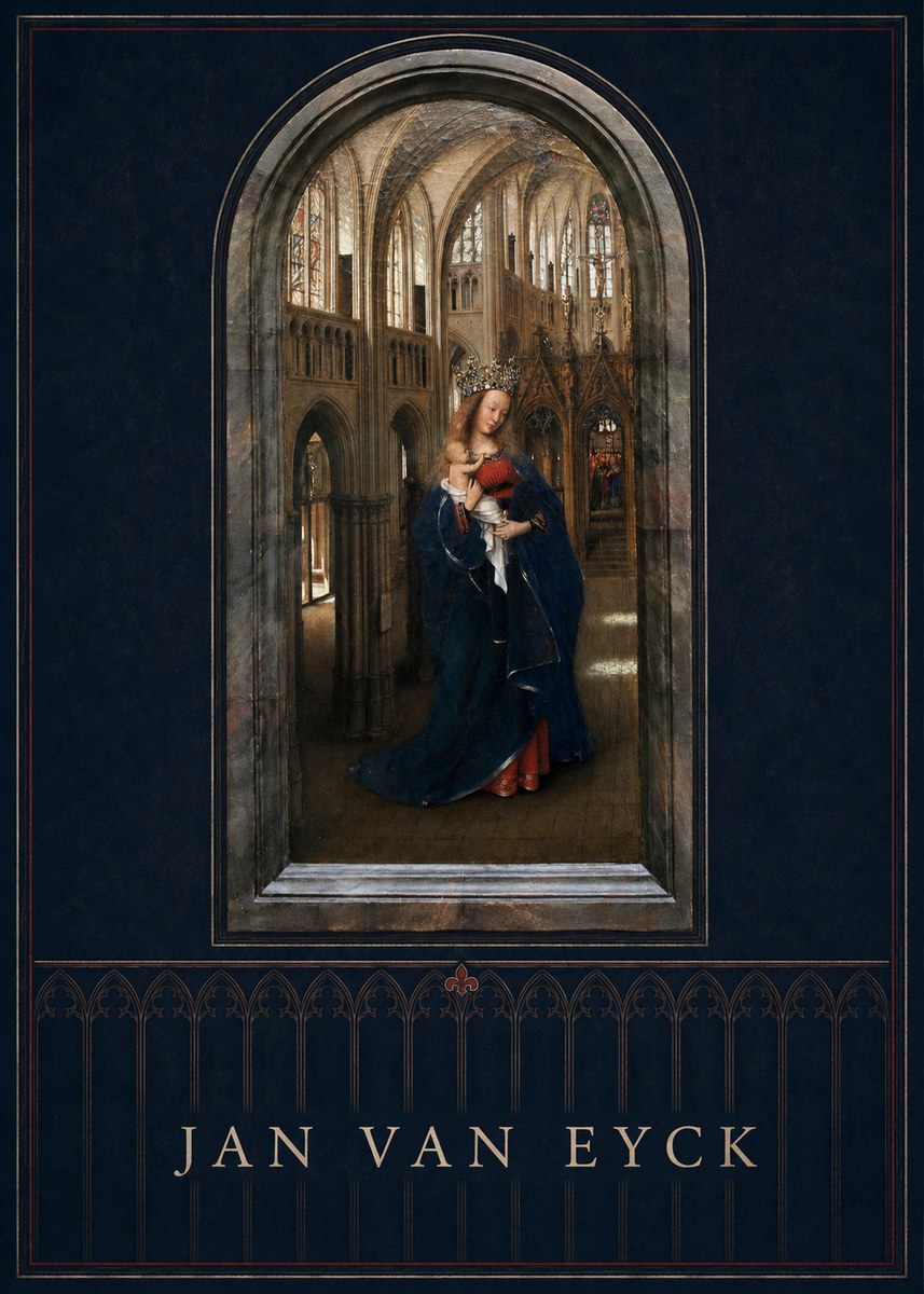 Jan van Eyck Madonna in the Church II No5 - Póster