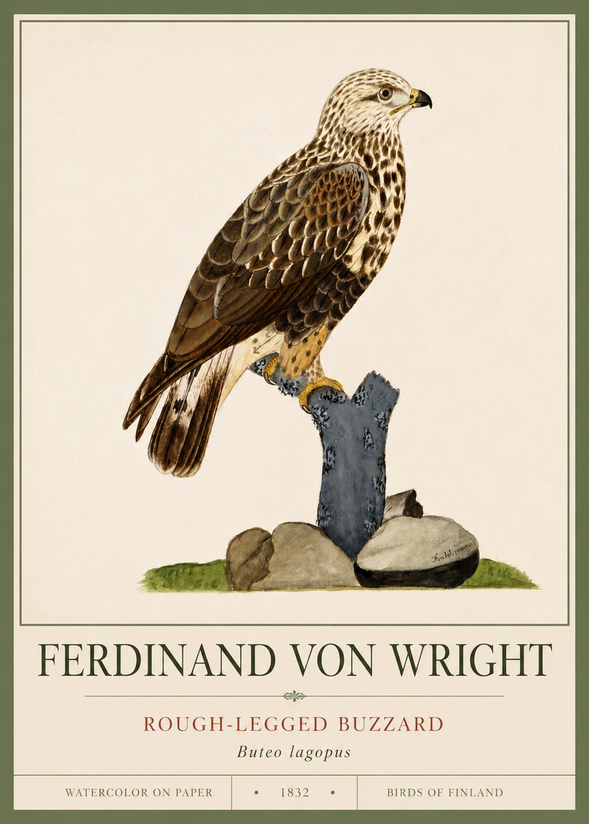 Ferdinand von Wright Rough-legged Buzzard No4 - Póster
