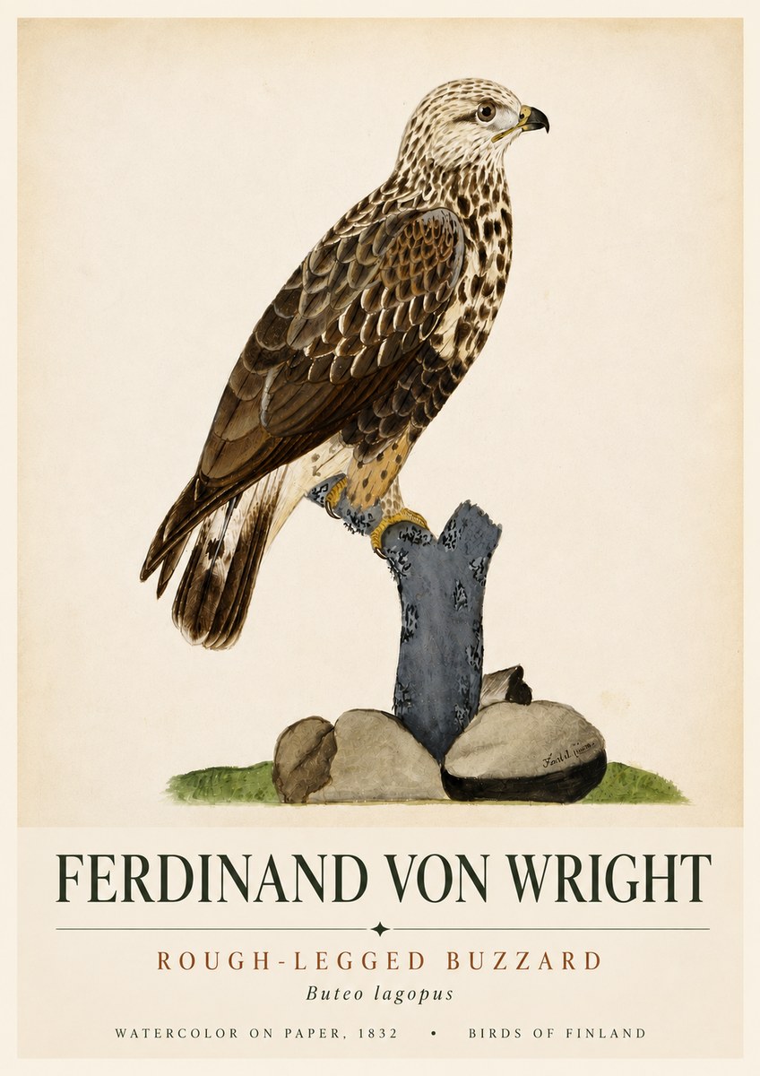 Ferdinand von Wright Rough-legged Buzzard No6 - Póster