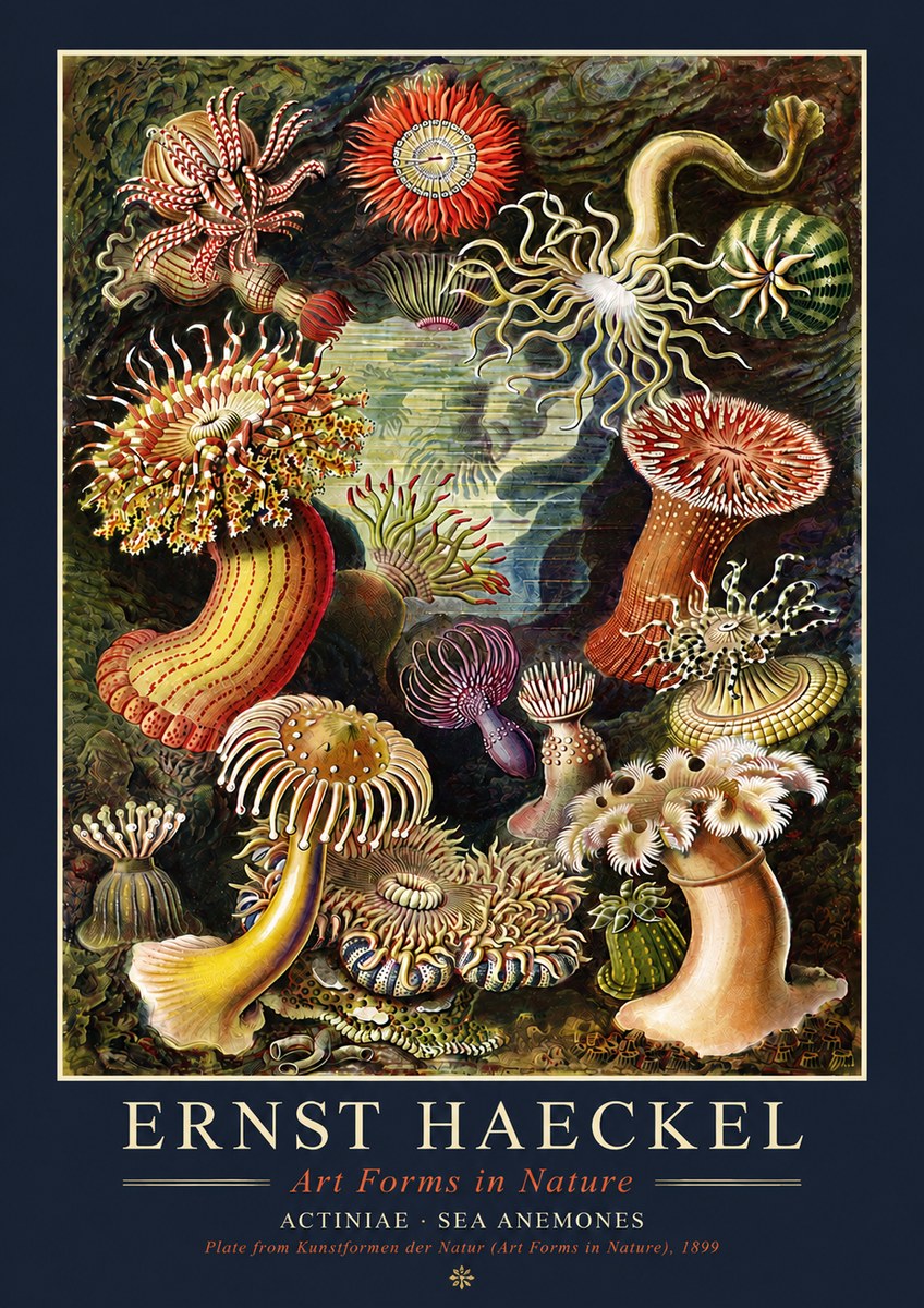 Ernst Haeckel Sea Anemones No4 - Póster