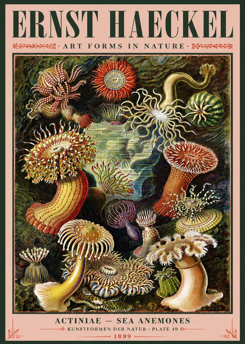 Ernst Haeckel Sea Anemones No5 - Póster