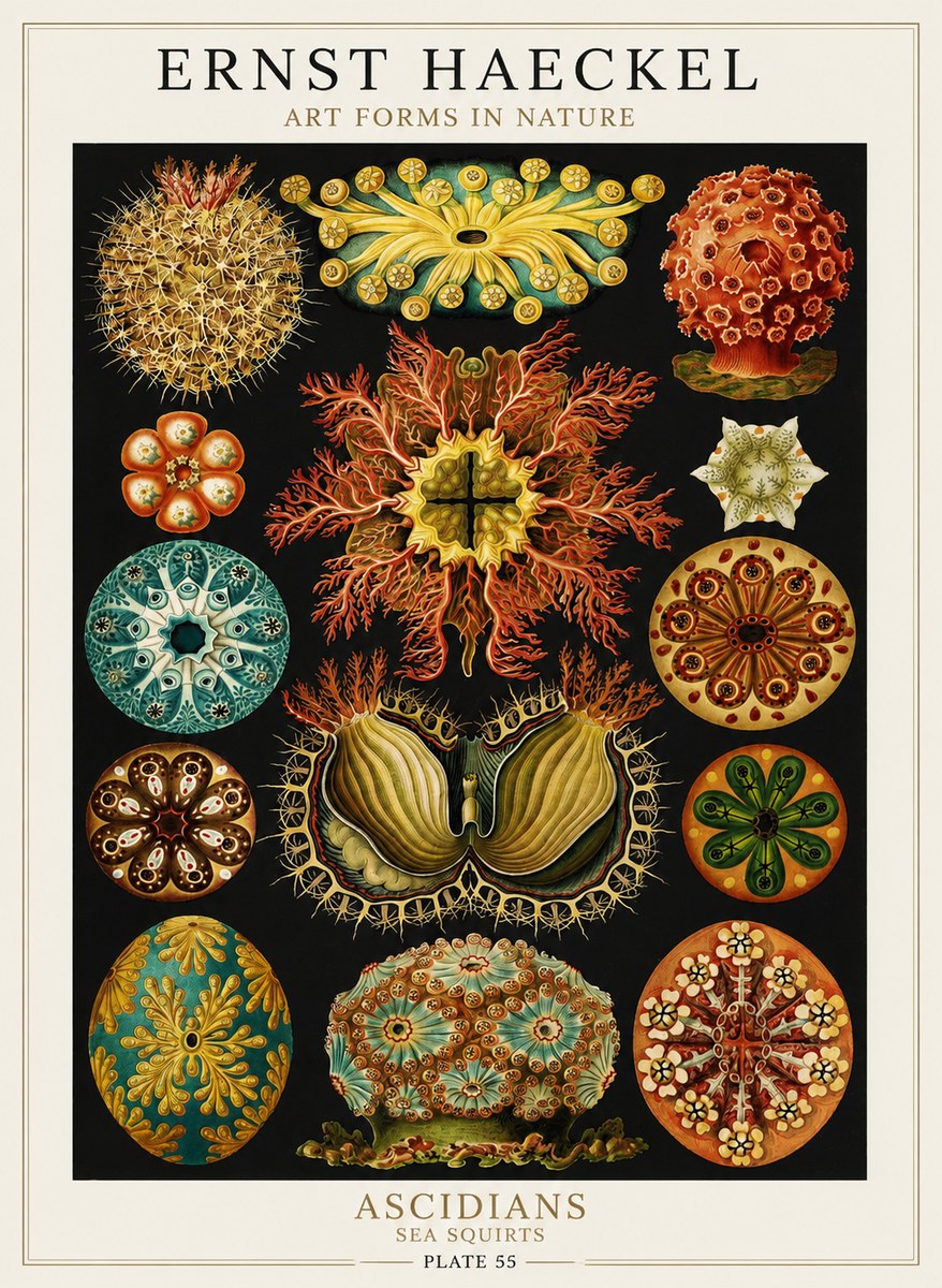 Ernst Haeckel Ascidiae — Sea Squirts No3 - Póster